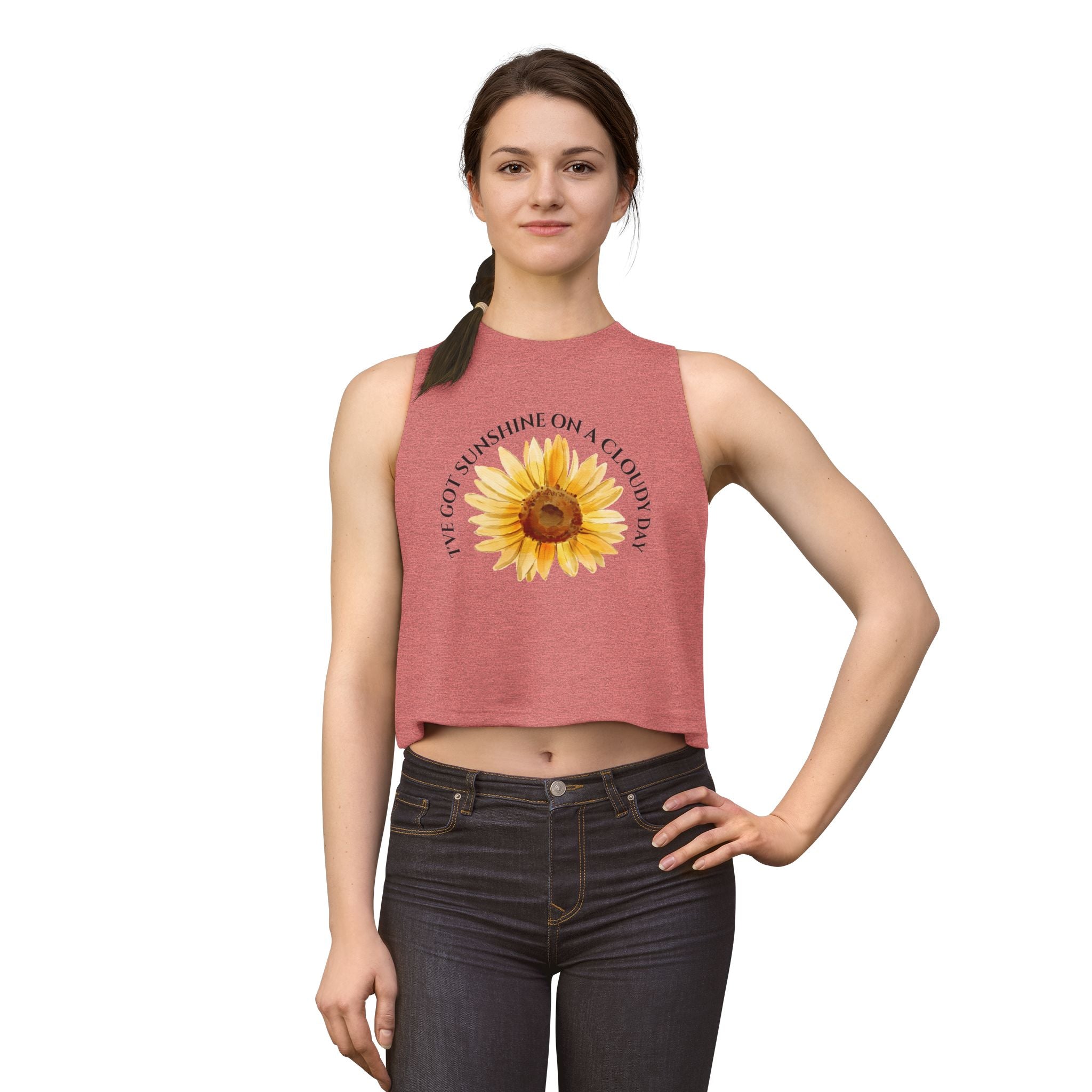 Sunflower "I've Got Sunshine on a Cloudy Day" Crop Top