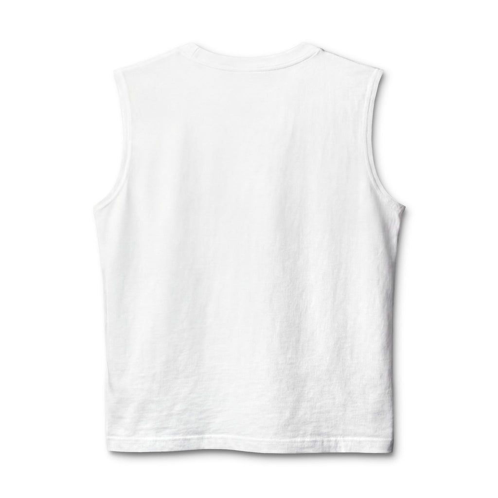 Heaven Graphic Muscle Tank — Retro Jesus Halo Illustration Tank Top