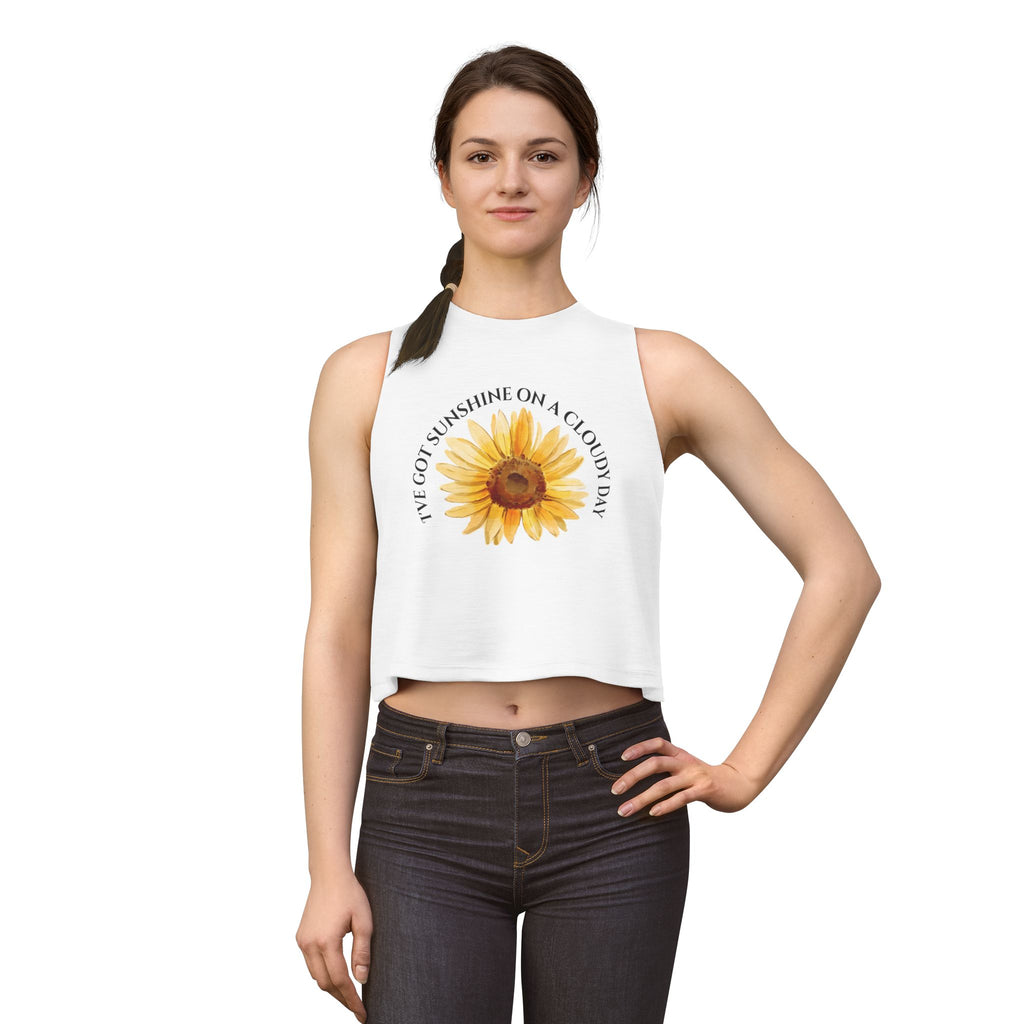 Sunflower "I've Got Sunshine on a Cloudy Day" Crop Top