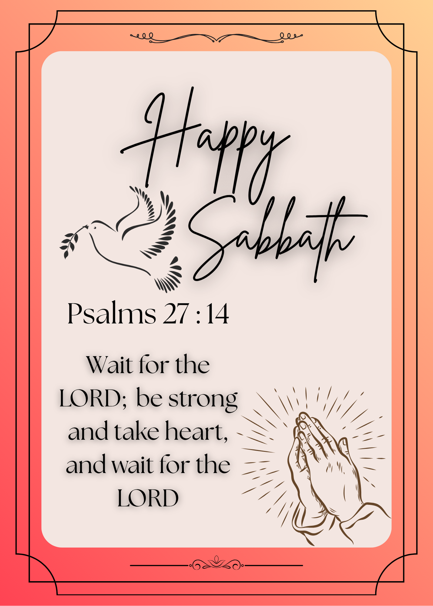 Happy Sabbath Greeting Card