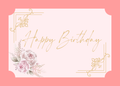 Elegant Pink Floral Birthday Card