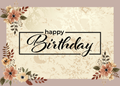 Elegant Purple Floral Birthday Card