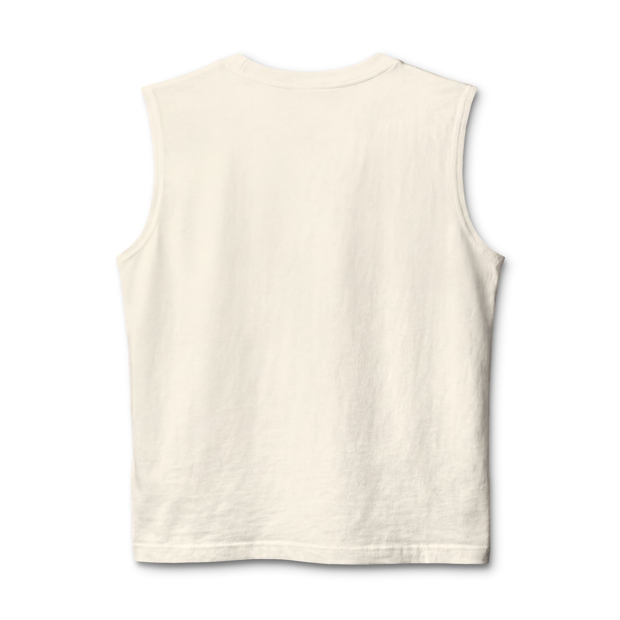 Heaven Graphic Muscle Tank — Retro Jesus Halo Illustration Tank Top
