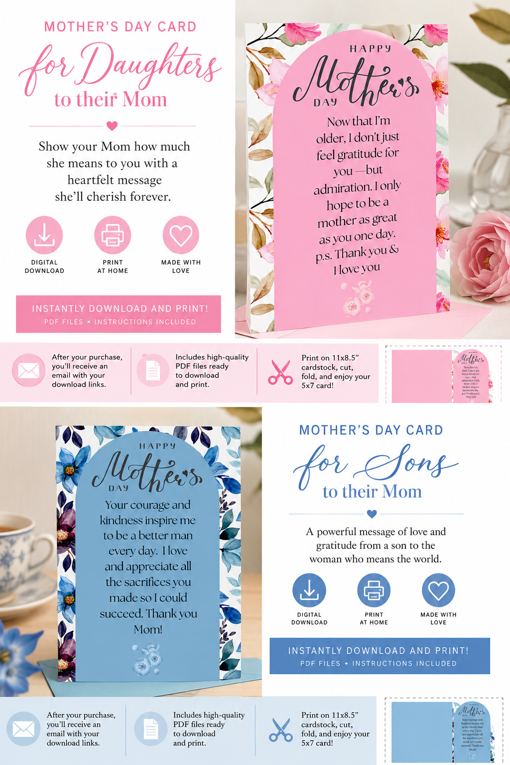 Mother's Day Card | Set |Digital Download