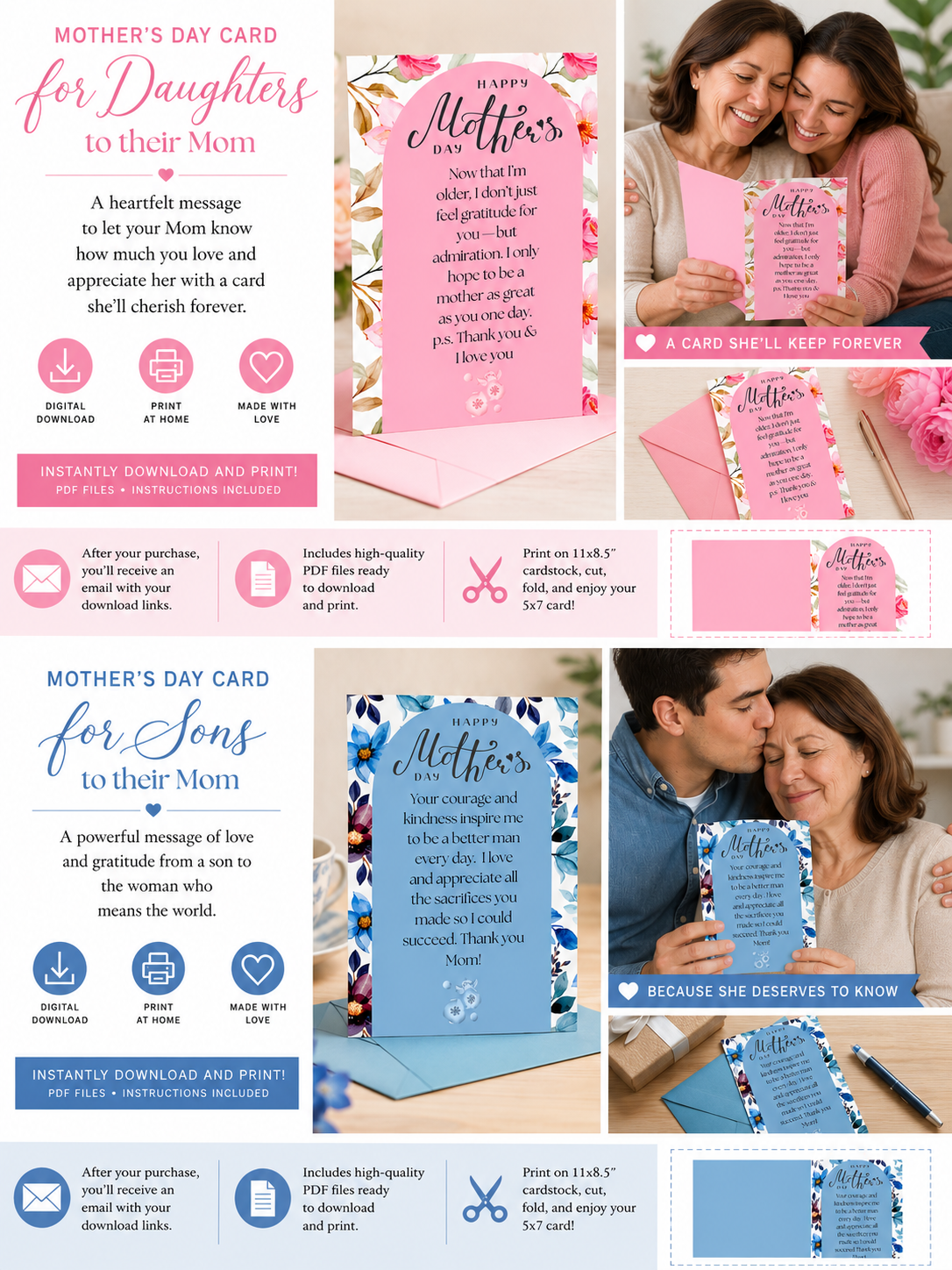Mother's Day Card | Set |Digital Download