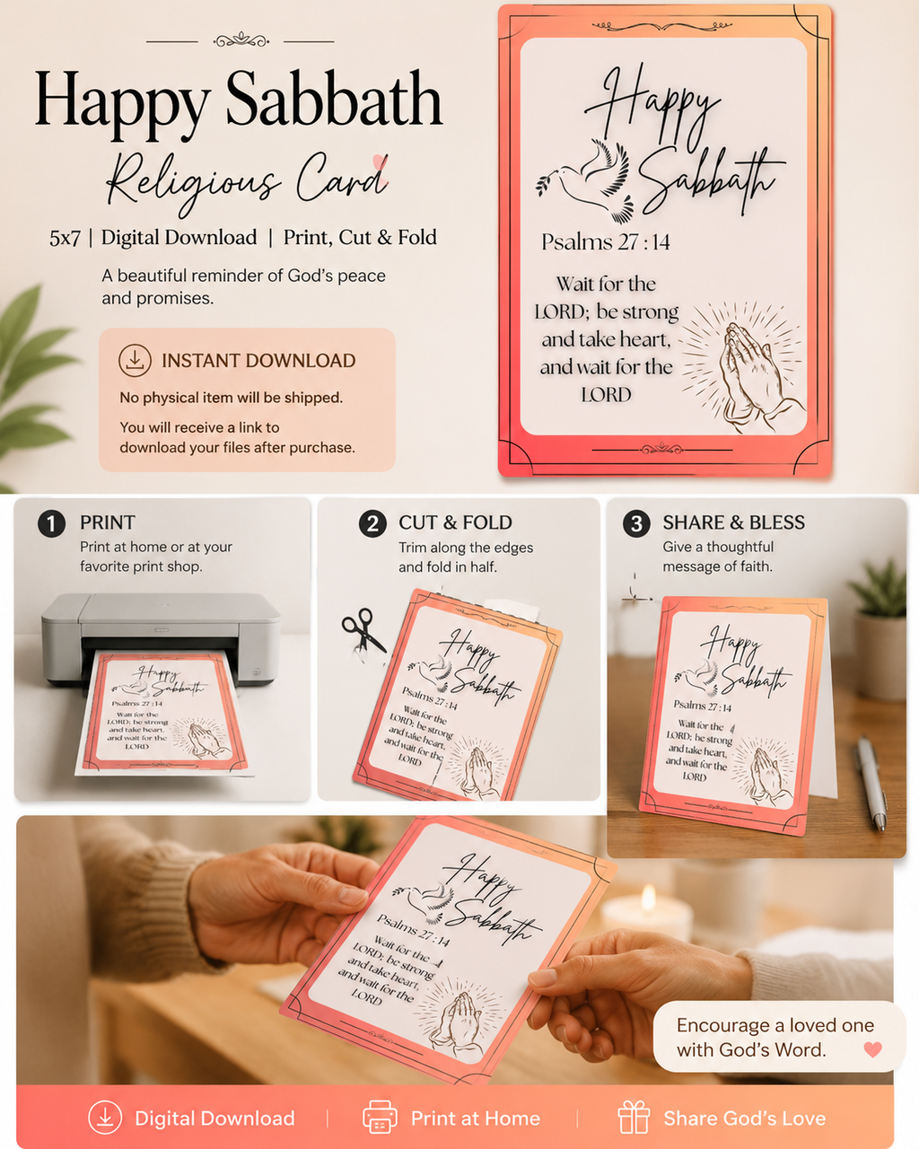 Happy Sabbath Greeting Card