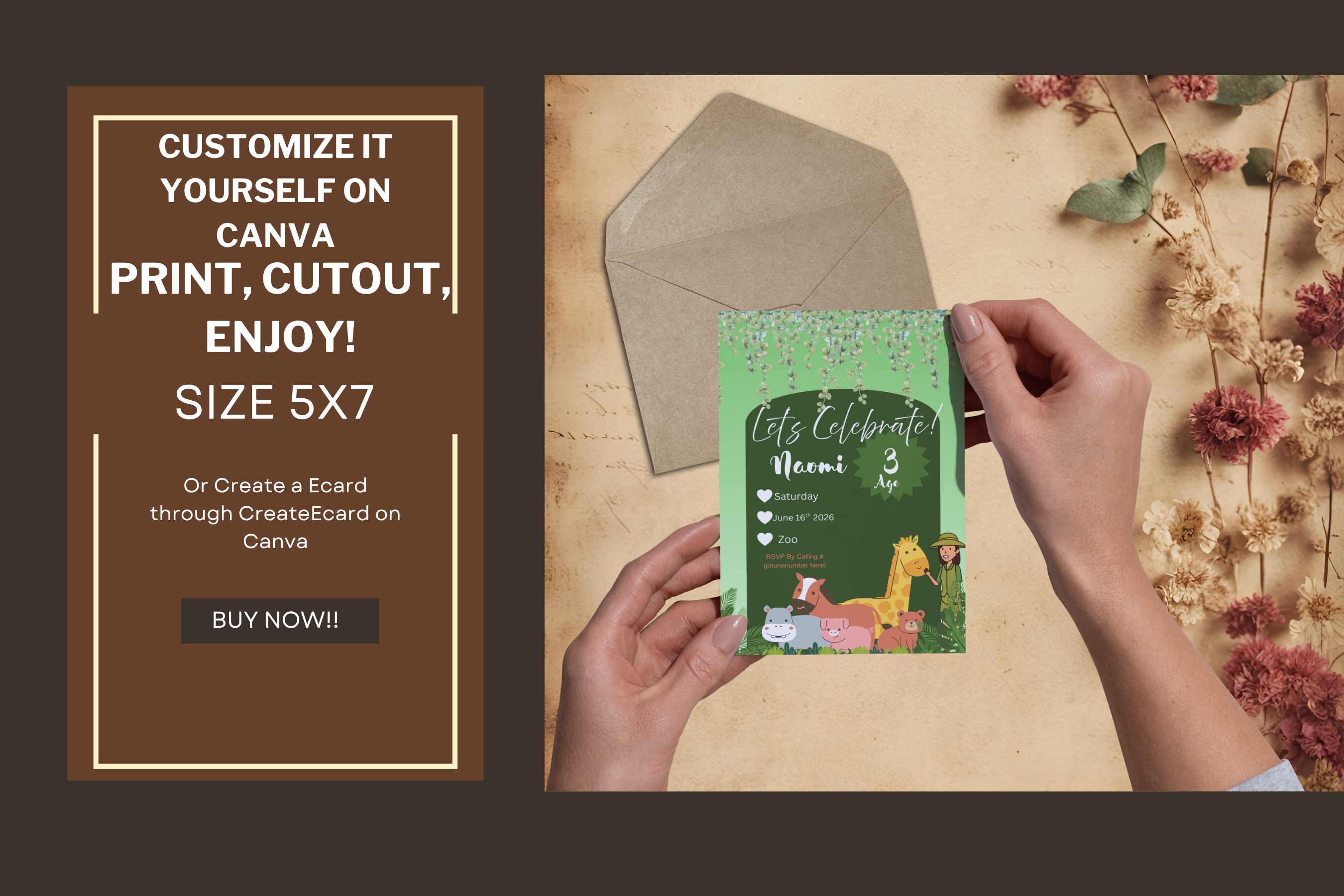 Birthday Party Invitation Digital Download