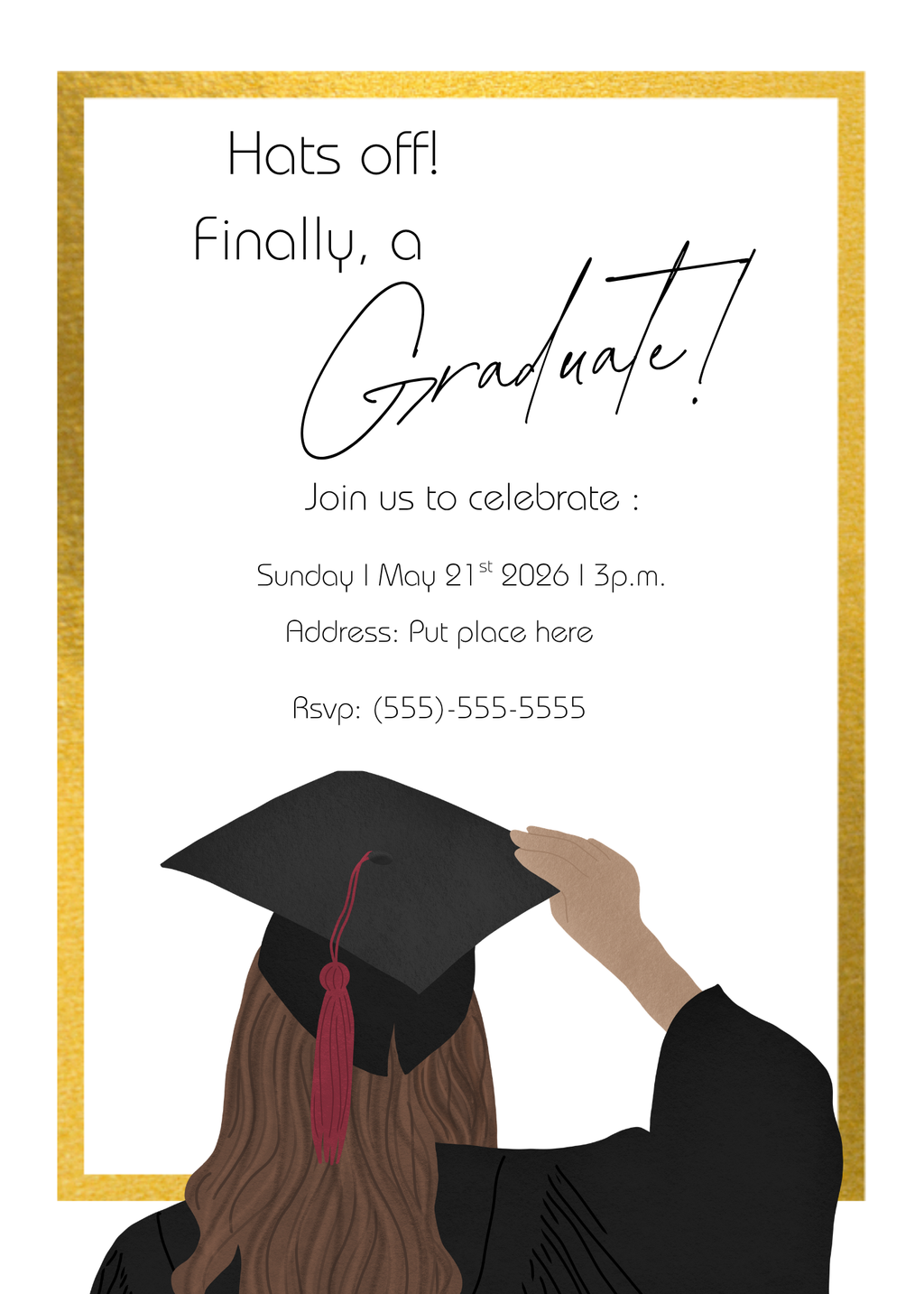 Graduation Party Invitation Digital Download